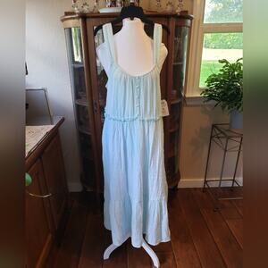 Time and Tru NWT boho midi  calf sundress 100% cotton XXXL 22‎